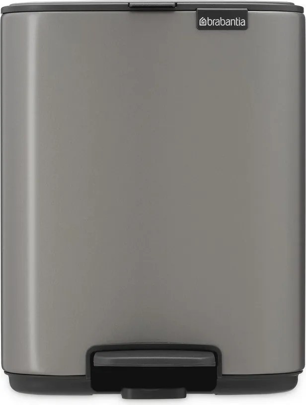 Sivý pedálový oceľový odpadkový kôš 7 l Bo – Brabantia