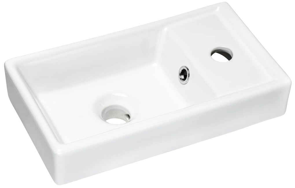 Keramické zapustené umývadlo Vedea 40 cm biele