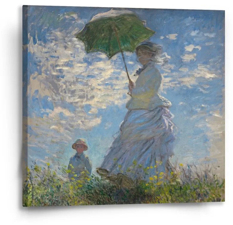 Sablio Obraz Dáma so slnečníkom - Claude Monet - 50x50 cm