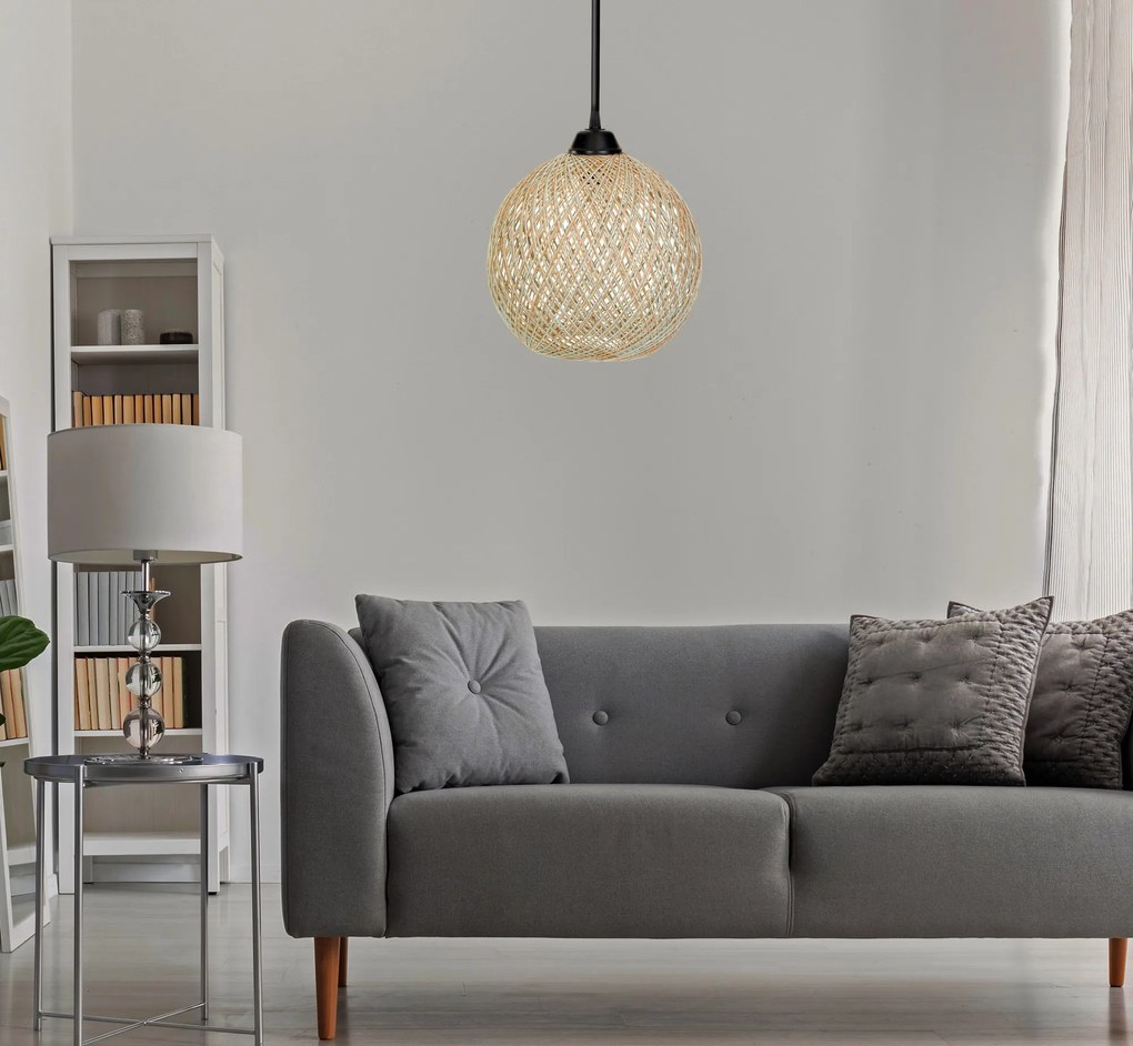 Stropné svietidlo Browo čierne/hnedé