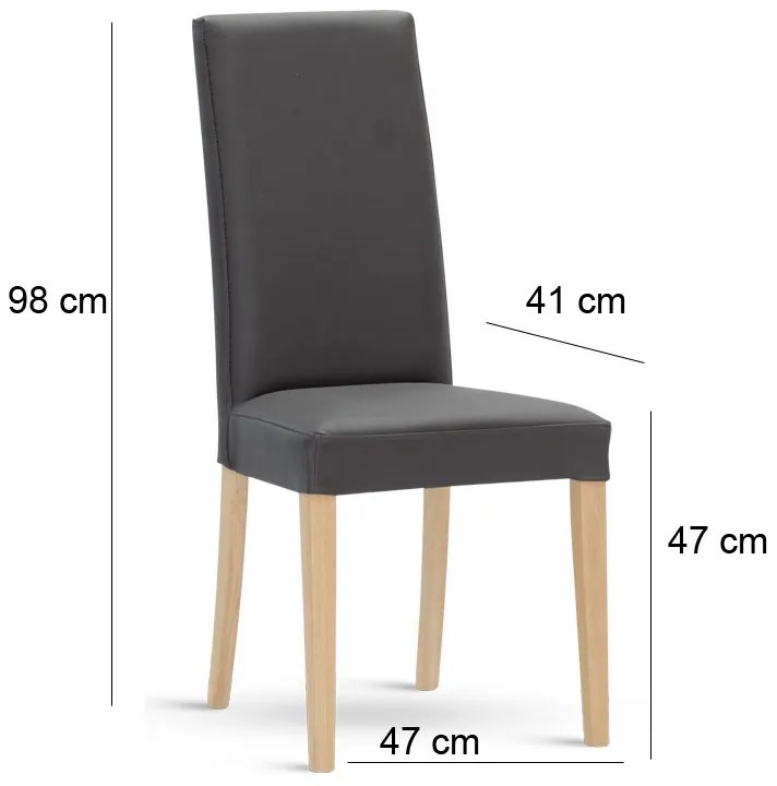 Stima stolička NANCY Vyberte odtieň dreva / látky ->: Čerešňa / koženka Beige