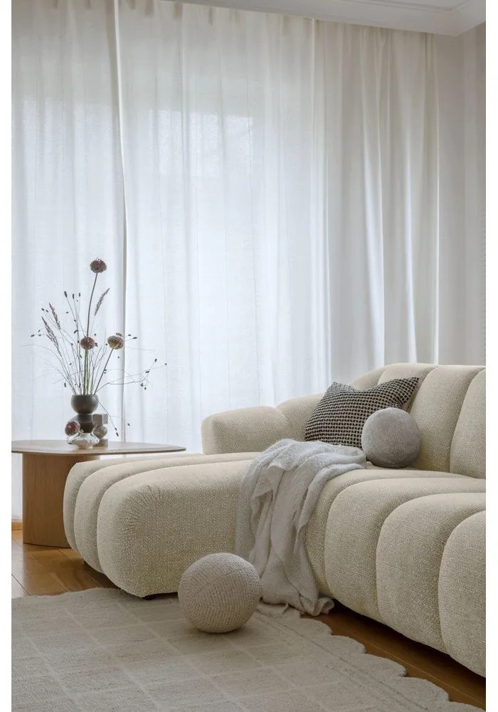 Béžová rohová pohovka (ľavý roh/s leňoškou) Shell – Miuform