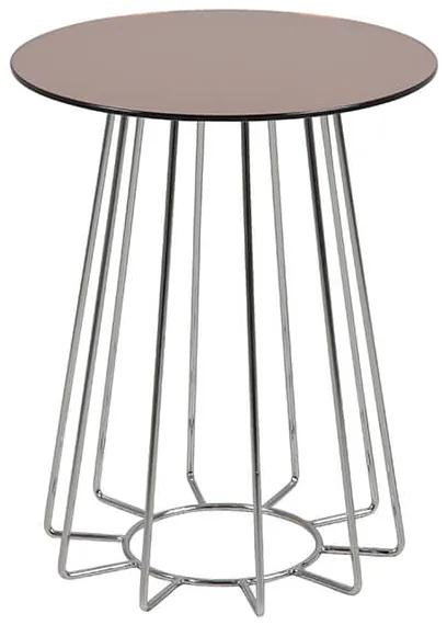 Casia príručný stolík bronz/chróm