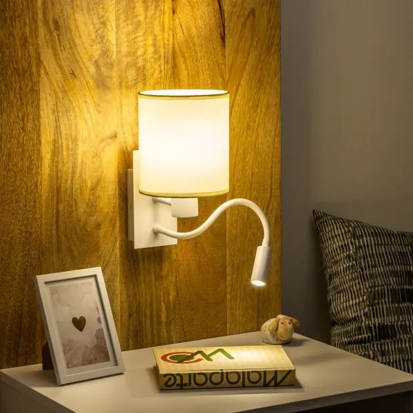 Brilagi - LED Nástenná lampa NUBILA 1xE27/25W/230V + LED/3W biela/krémová