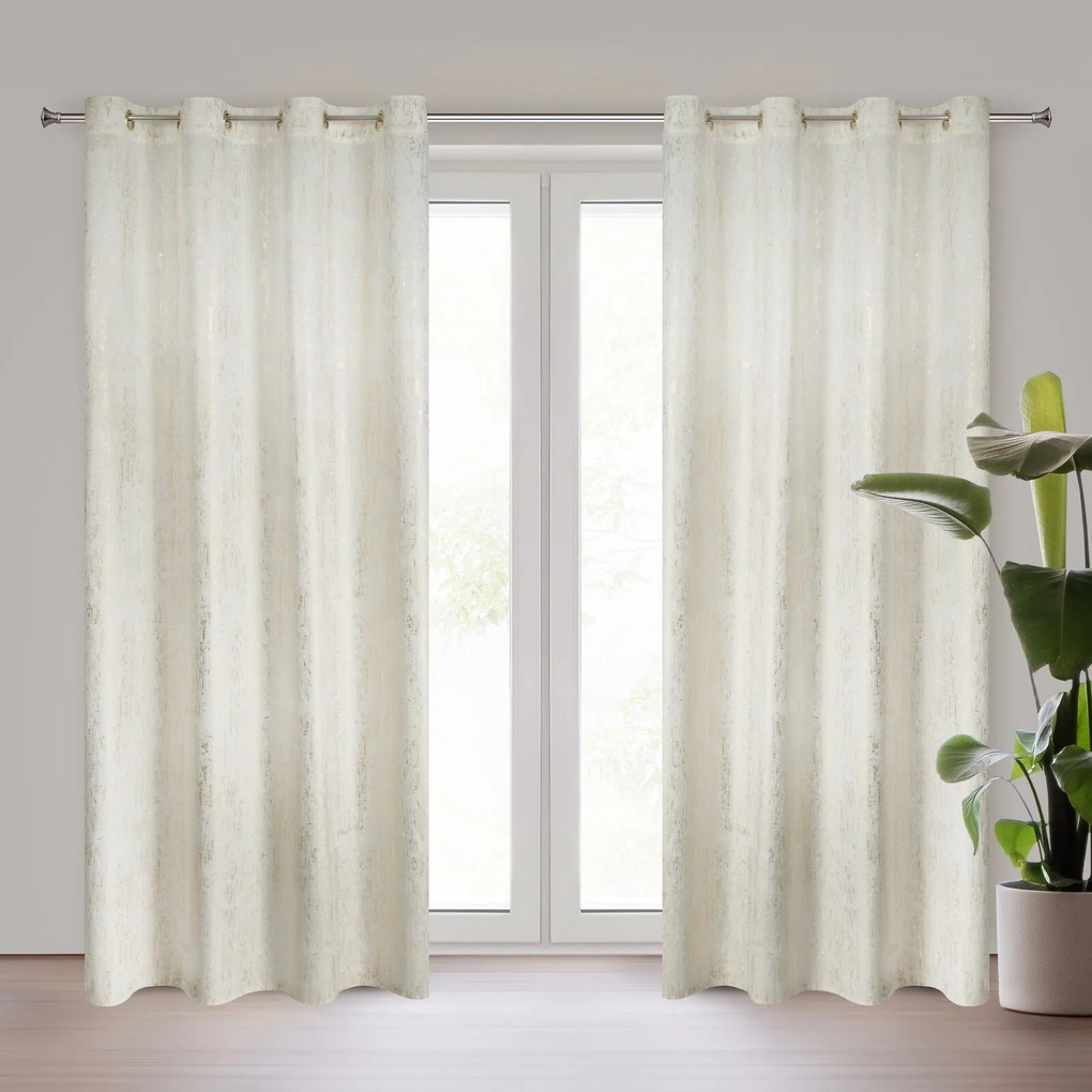 ZATEMŇOVACÍ ZÁVES NA KRÚŽKOCH DARA 140X250 CM VZOROVANÁ