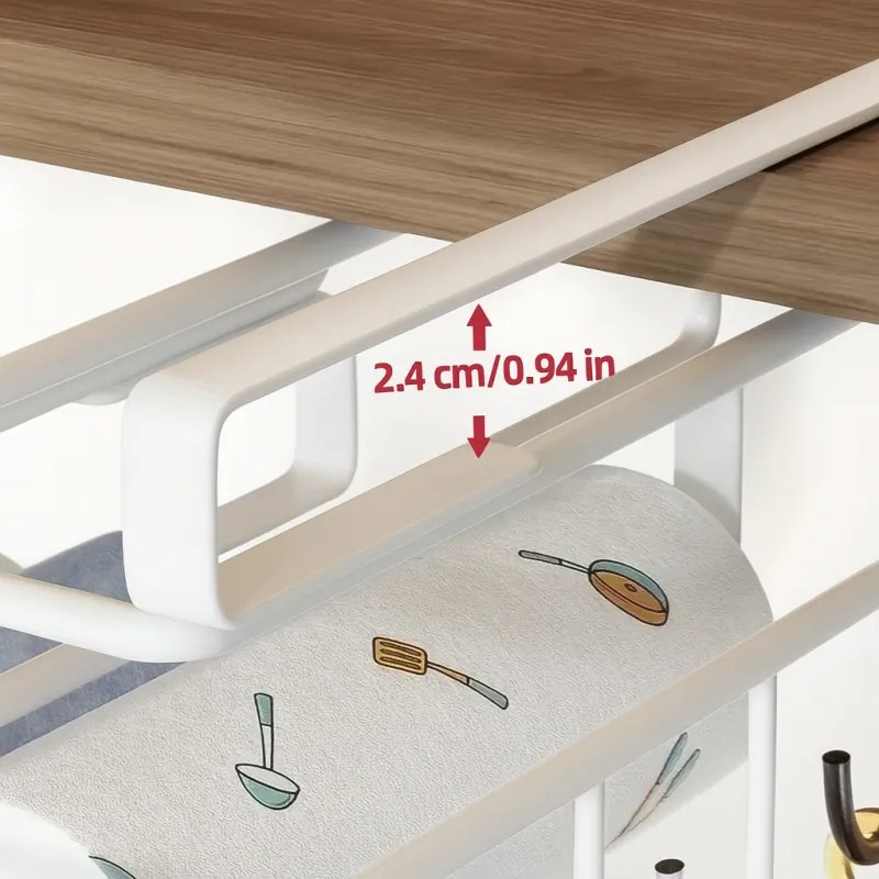 Závesný kuchynský organizér s háčikmi RAXIMO, biely