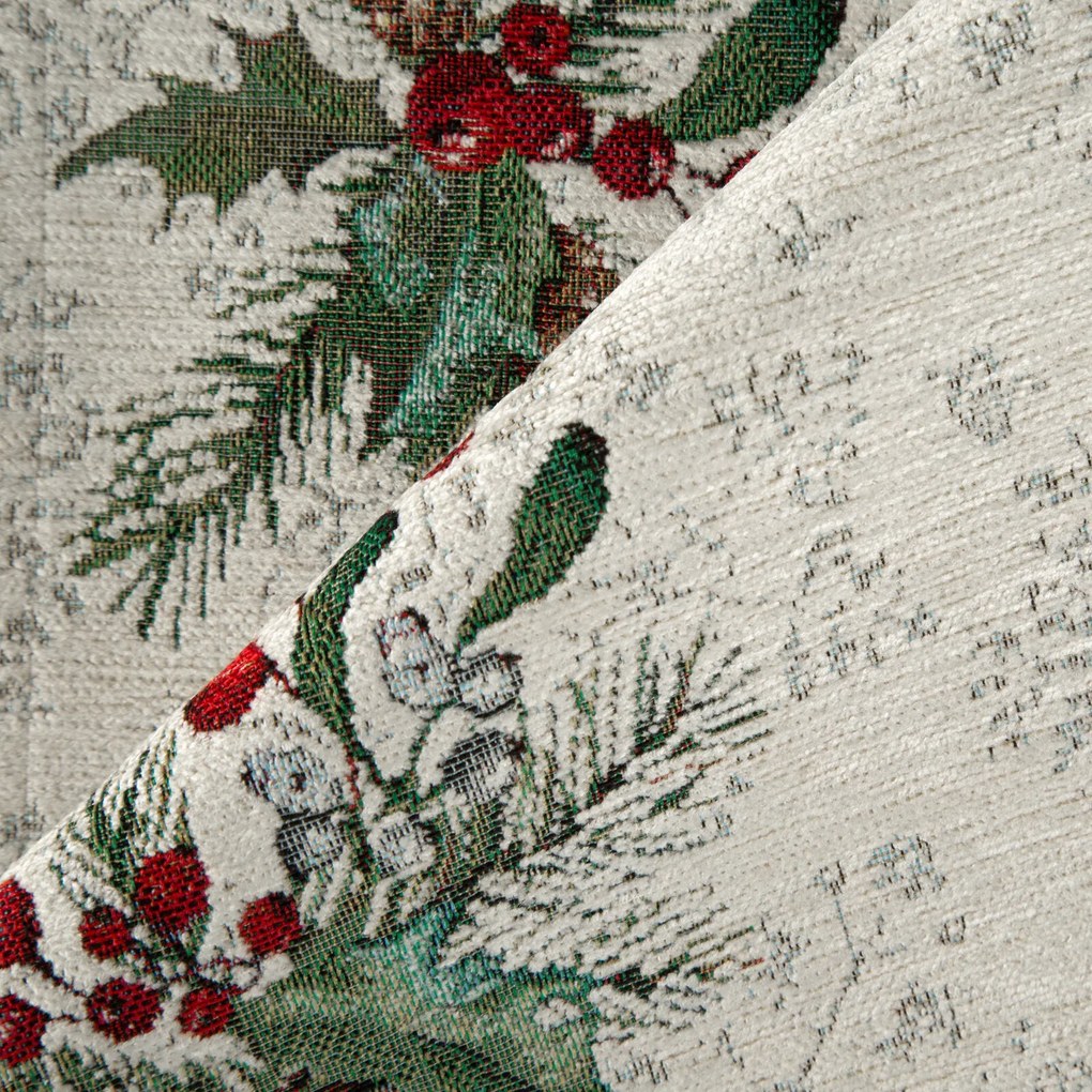 VIANOČNÝ GOBELÍNOVÝ OBRUS PINE 100X100 CM VZOROVANÁ