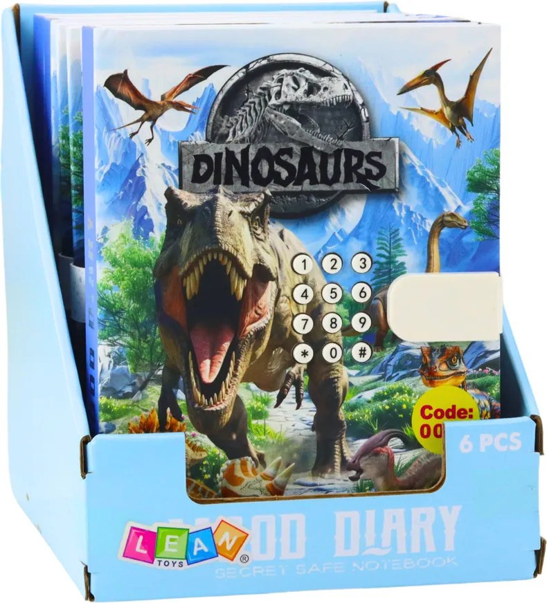 LEAN Toys Denníkový kód Dinosaur Melodies Omaľovánky