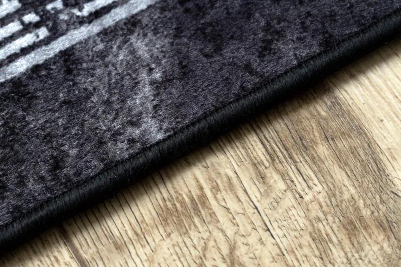 MIRO 51278.810 umývací koberec Mramor, grécky protišmykový - čierna / zlato Veľkosť: 160x220 cm