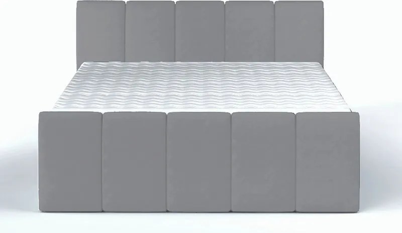 Posteľ boxspring Fresco 180x200 cm, svetlo šedá látka