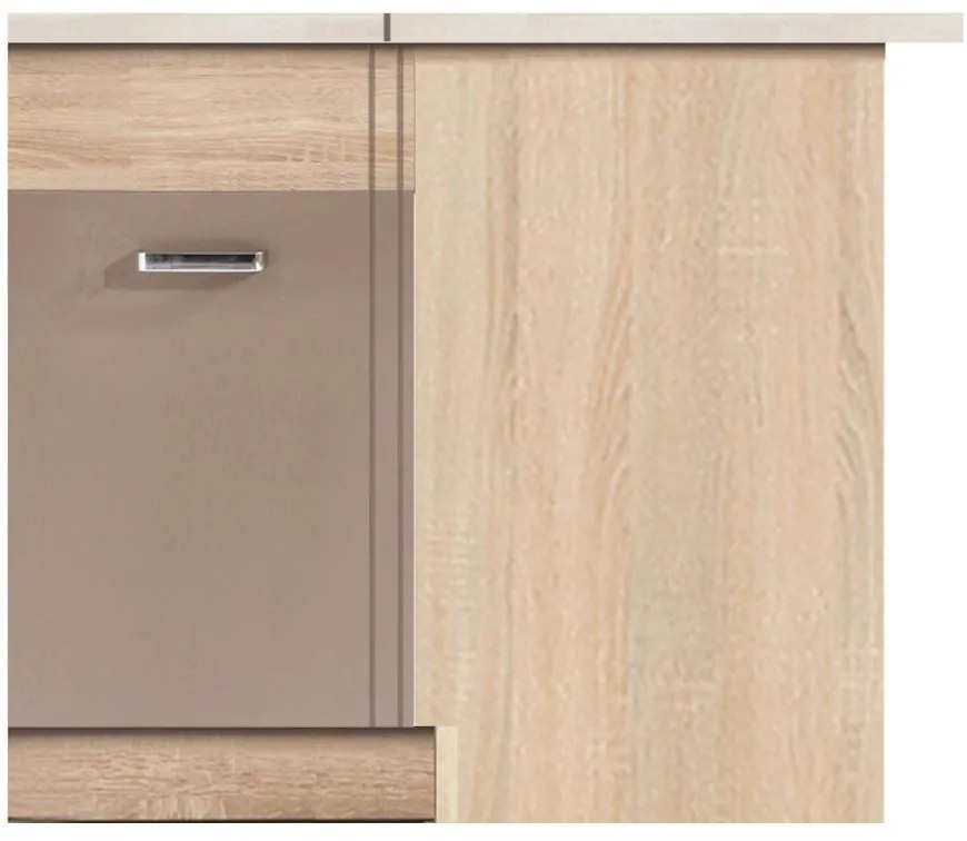 Kuchynská skrinka Premio 15D sonoma/biely/cappuccino lesk