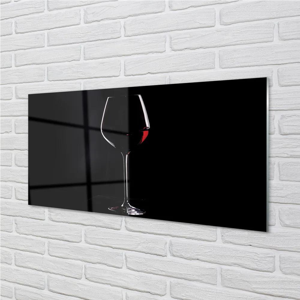 Obraz plexi Čierne pozadie s pohárom vína 140x70 cm
