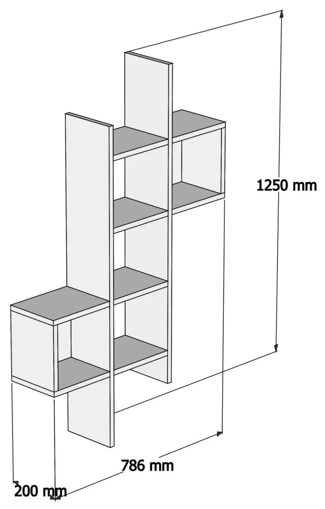 Nástenná polica KENO dub safírový