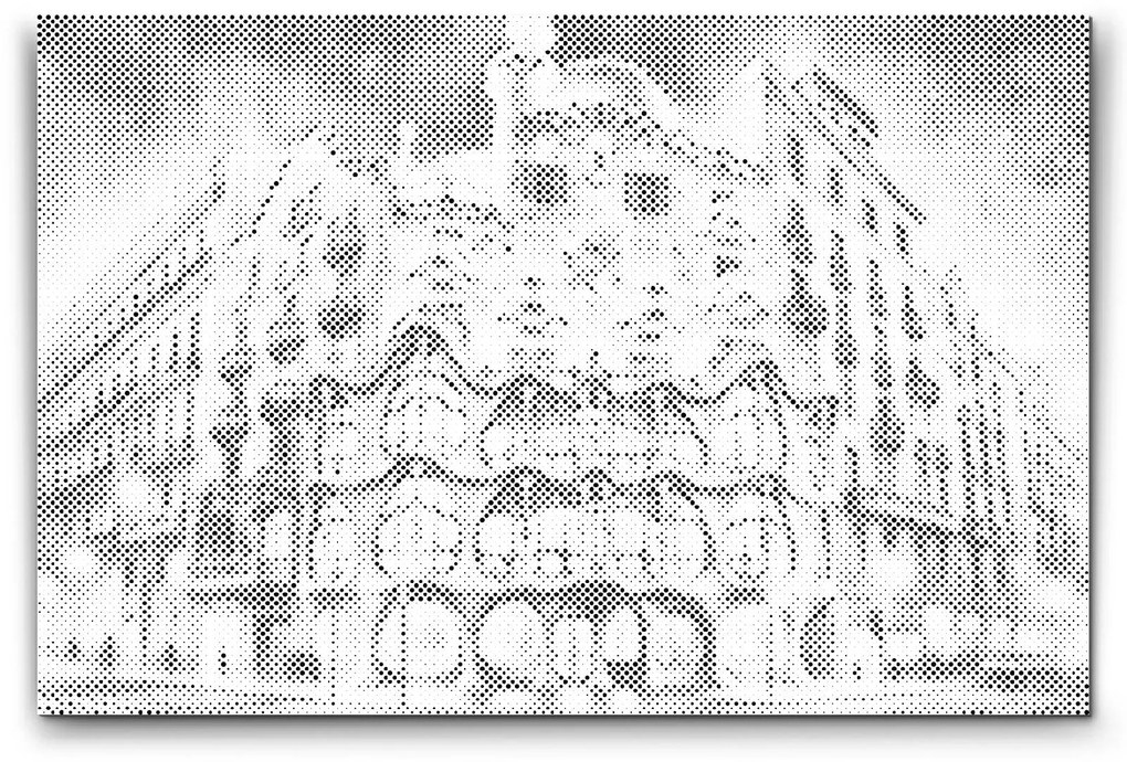 Gario Bodkovanie Casa Batlo, Barcelona Rozmery: 40 x 60 cm, Rámovanie: Iba zrolované plátno, Farba bodiek: Zelená