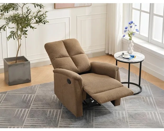 Autronic BONTEC Polohovacie kreslo, hnedá, látka, TV-916 BR2 Farba: Šedá