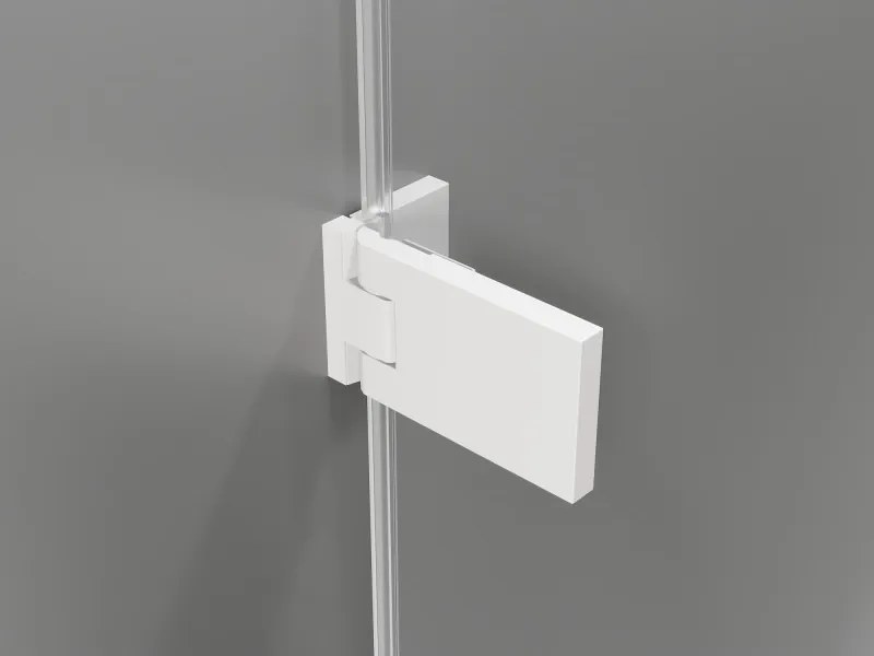Mexen Lunar-F Duo, skladací sprchový kút 95 x 70 cm, 6mm číre sklo, biely profil, 836-095L-070P-20-00