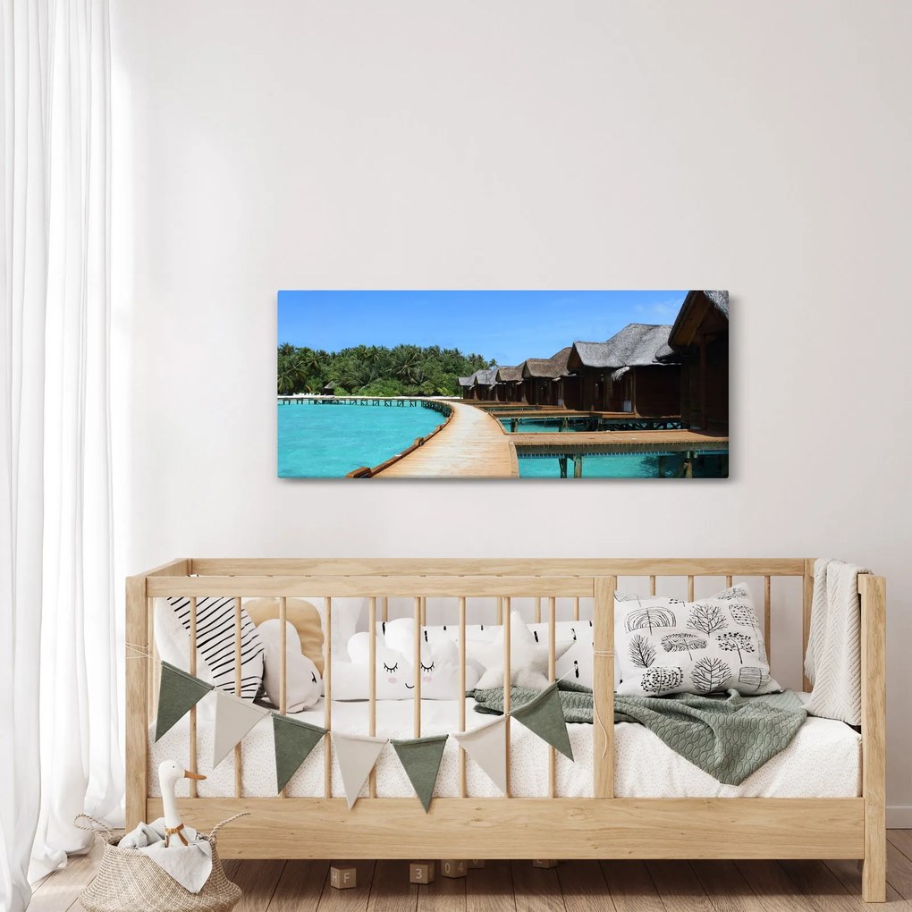 Obraz Maledivy (120x50 cm)