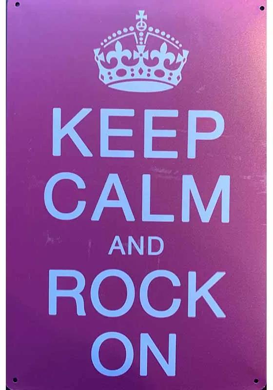 Ceduľa Keep Calm And Rock On