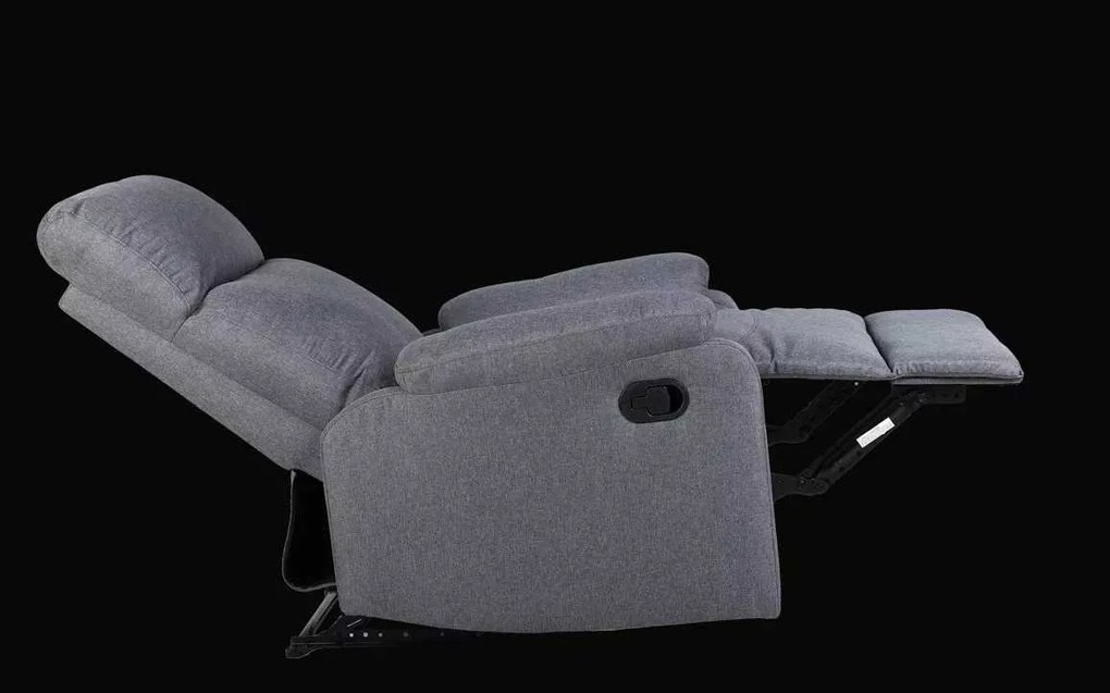 LuxuryForm DESIGN Televízne kreslo CARLOS s polohovaním - šedé