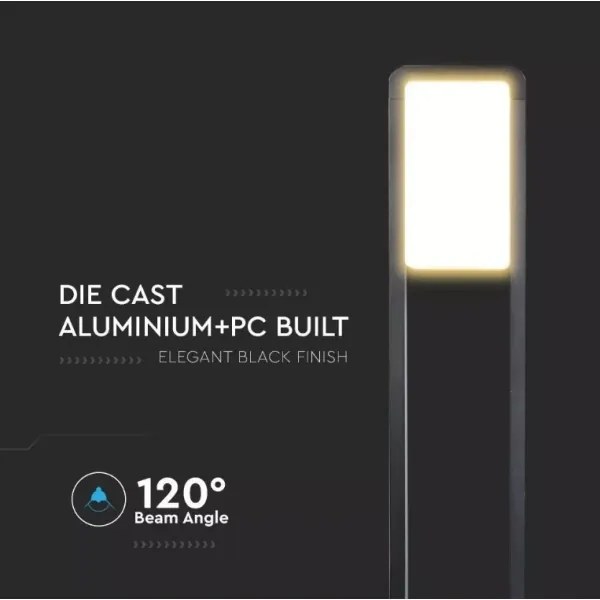LED Vonkajšia lampa SAMSUNG CHIP LED/10W/230V 3000K IP65 čierna