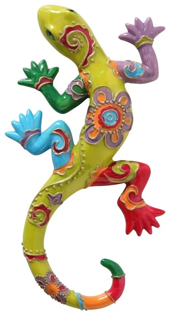 Záhradná figúrka z polyresínu Lizard 1, 24 cm, viacfarebná