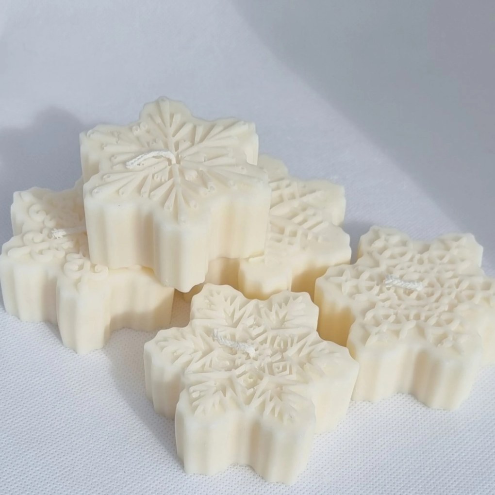 PROXIMA.store - Sójová sviečka - SADA SNEHOVÉ VLOČKY