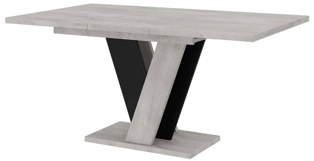 Jedálenský stôl Venag (svetlosivá + čierna) (pre 4 až 6 osôb). Vlastná spoľahlivá doprava až k Vám domov. 1055269