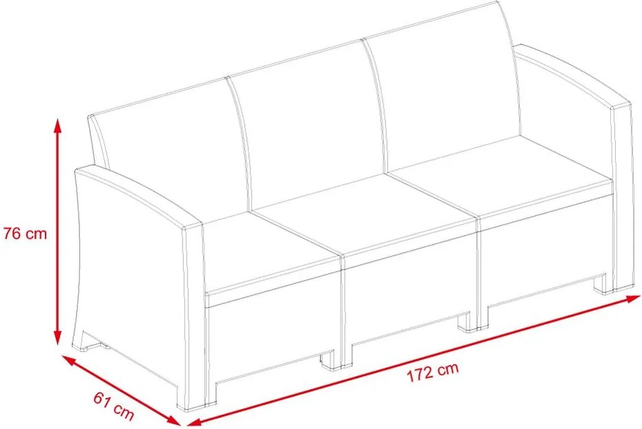 Veľký ratanový set Avenberg IBERIA-hnedý ratan