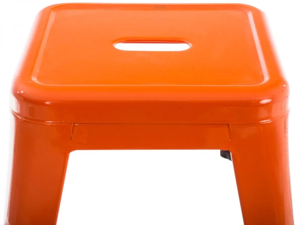 Stohovateľná kovová stolička Arm - Oranžová