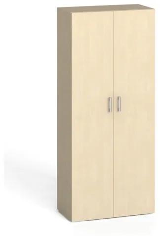 Kancelárska skriňa s dverami PRIMO KOMBI, 4 police, 1865 x 800 x 400 mm, breza