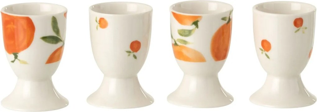 Súprava 4 keramických kalíškov na vajíčka Casa Naranja - Ø 5*7 cm