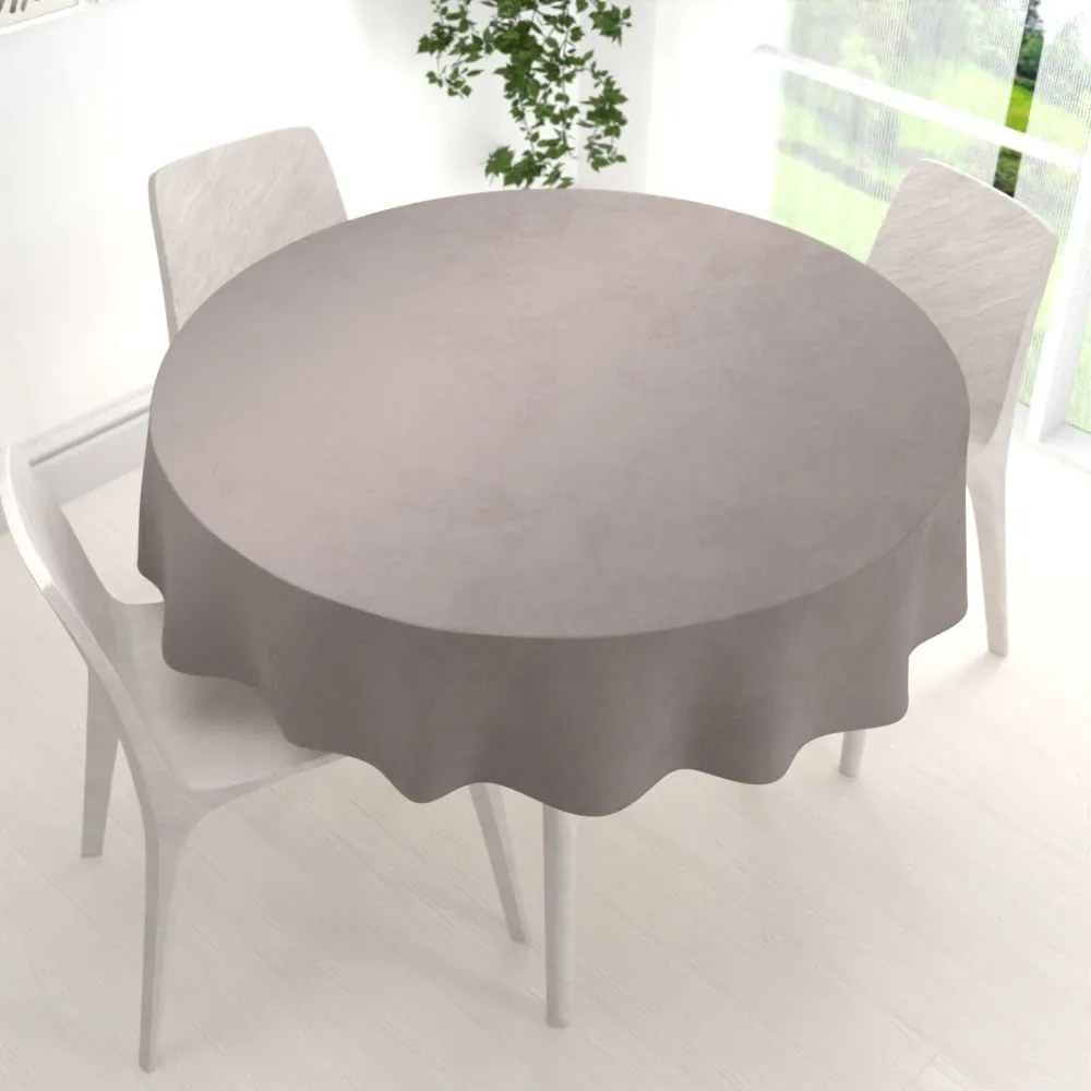 Biante Zamatový okrúhly obrus Velvet Premium SVP-015 Latte Ø 110 cm