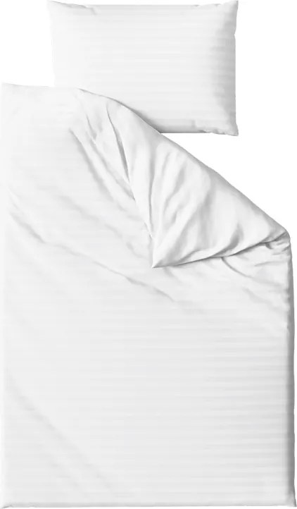 Hotelové obliečky z mikrovlákna JASMINE biele - prúžok 2 cm, hotelové vrecko Rozmer obliečky: 70 x 90 cm | 140 x 220 cm