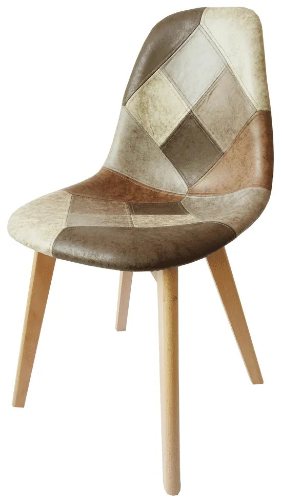 Kondela Jedálenská stolička, patchwork/buk, SALEVA 69114