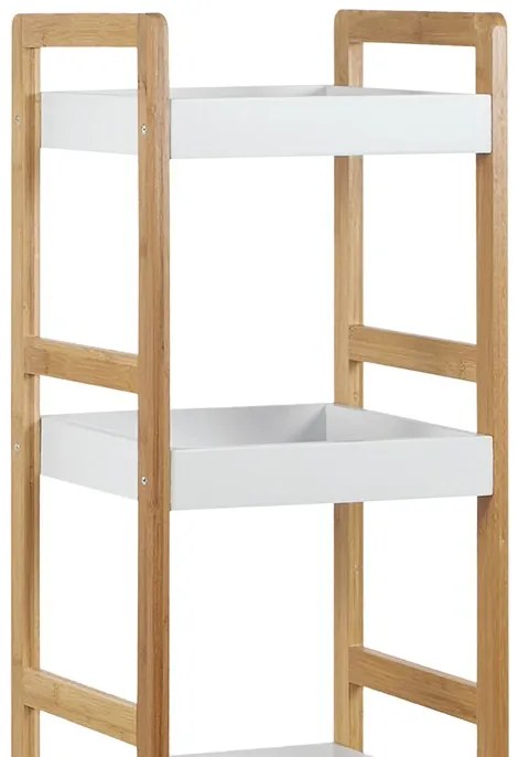 BONTEC Regál, masív, biela, DR-013-3 Farba: Biela