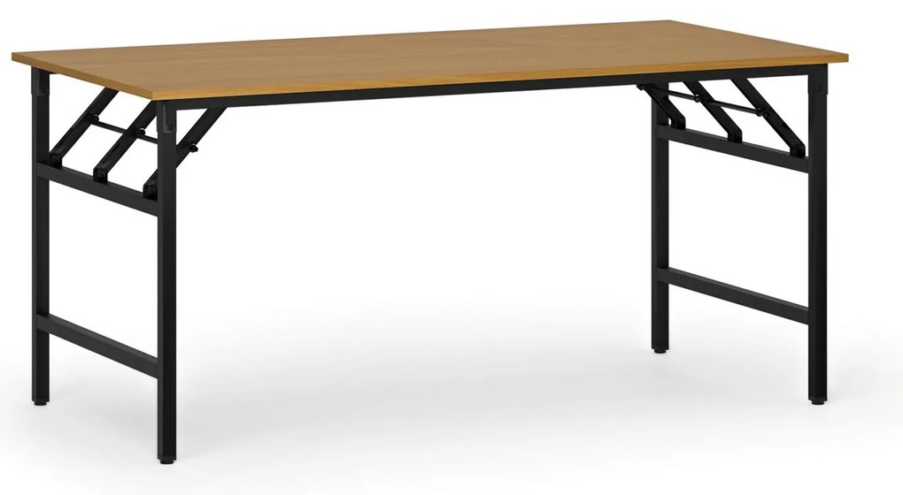 Konferenčný stôl FAST READY, 160x80 cm, čierna podnož, buk