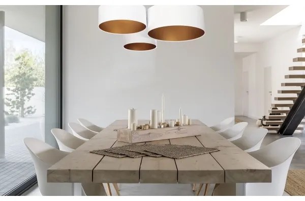 Stropné svietidlo SPACE 3xE27/60W/230V biela/zlatá