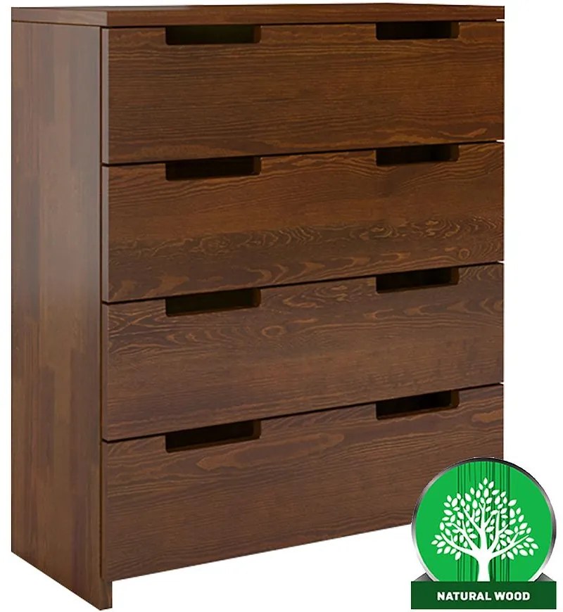 Komoda drevená borovica 4s Skandica Spectrum Orech