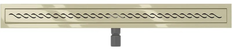 Mexen Flat 360°, nerezový sprchový žľab vzor M18 100 cm, zlatá lesklá, 1523100-40