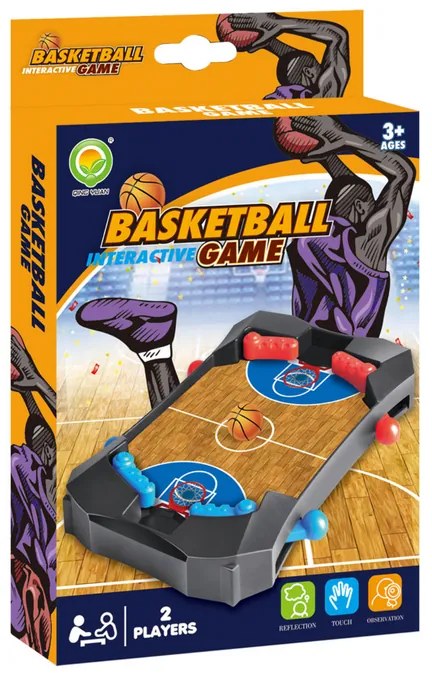 LEAN TOYS Mini basketbalová arkádová hra - čierna