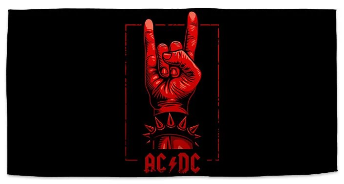 Sablio Uterák ACDC Červená ruka - 70x140 cm