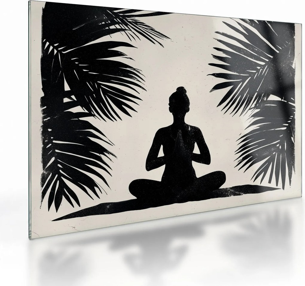 Sklenený obraz - Joga (70x50 cm)