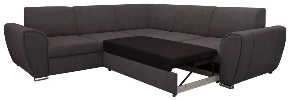 Rohová rozkladacia sedačka ROYAL L+2 čierna