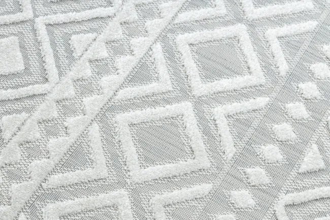 Koberec SOLE D3851 Boho, romby - ploské tkanie béžový