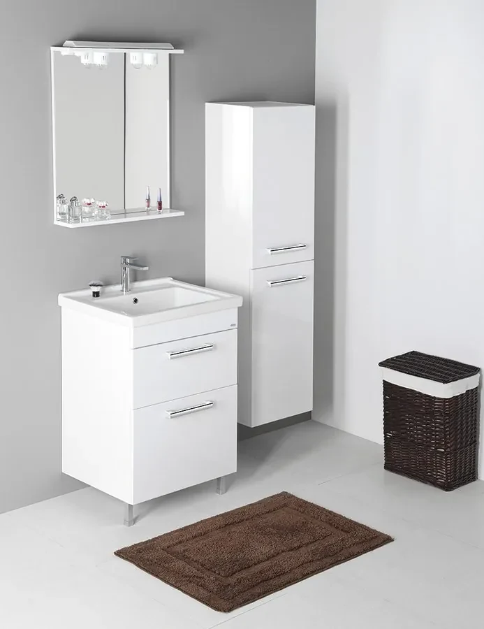 Aqualine Aqualine, VEGA Skrinka vysoká 40x150x31cm, ľavá/pravá, biela, VG160