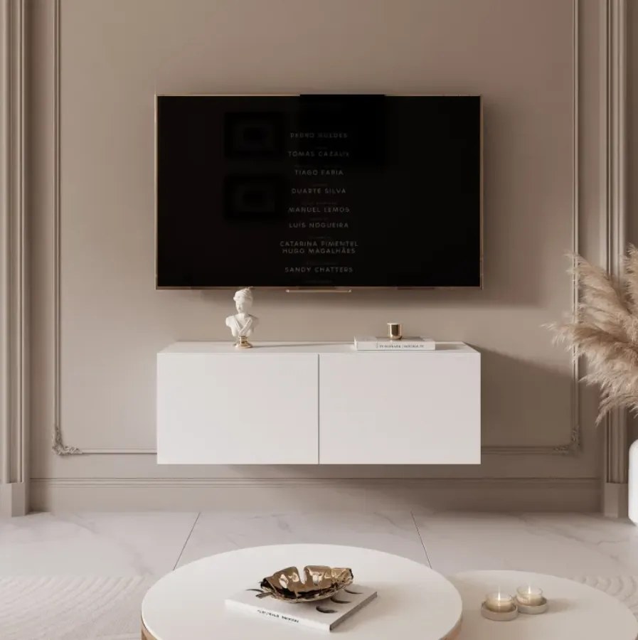 TV skrinka DOROTHY závesná 100cm biela matná