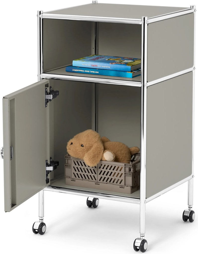 Kovová skrinka na kolieskach »CN3 Kids«, svetlosivá