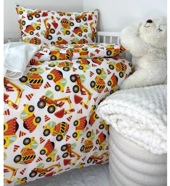 INTERMEDIC SK Posteľná obliečka do postieľky Stavebné stroje 90x130/45x65cm