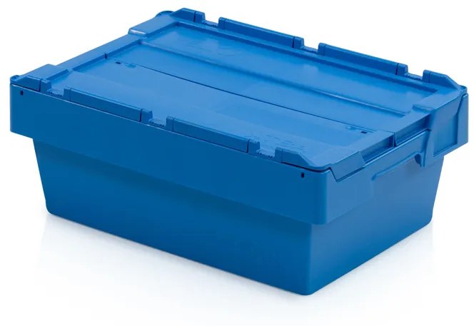 Plastová zasúvacia prepravka s vekom, 600 x 400 x 240 mm