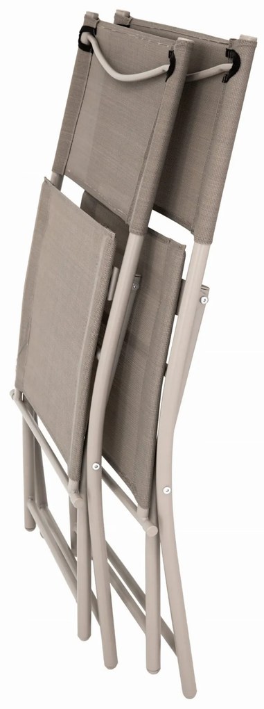 Dekorstudio Balkónový skladací set na malý balkón 2x stolička a stôl - béžový